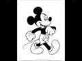Disneyclips Mickey Mouse Walking Pose Coloring Pages