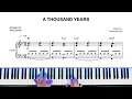 Download Lagu A Thousand Years - Christina Perri (Piano Cover) + Sheet music