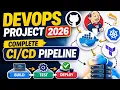 DevOps Project 2026 Complete Pipeline using GitHub Jenkins Docker Step-by-Step Tutorial