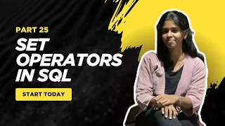 Set Operators in SQL Part 25 SQL Tutorial for Beginners