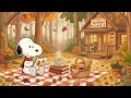 First Sketch of Fall with Snoopy Autumn Jazz Coffee Shop Ambience