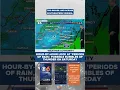 Hour-by-hour look at periods of rain possible rumbles of thunder on Saturday