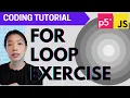 p5 js Coding Tutorial Multiple Circles w For Loop