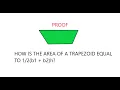 How is the area of a trapezoid equal to b1 b2 h area of a trapezium proven part I easy