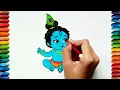 KRISHNA JANMASHTAMI DRAWING COLORING Krishna Janmashtami Special Coloring Pages For Toddlers