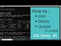 Update Alter and Delete query in SQL MySQL beginners commands Hindi