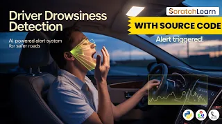 Driver Drowsiness Detection Source Code AI Python OpenCV Deep Learning Eye Tracking Project
