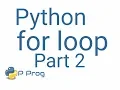 for Loop part 2 in Python Basics