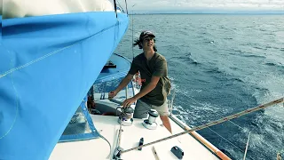 Finally leaving sailing away in our sailboat with ASMR winch clean – Ep 155