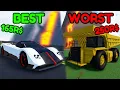 BEST to WORST Gamepasses in Car Crushers 2