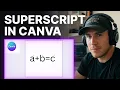 How to Do Superscript in Canva 2026 Step-by-Step
