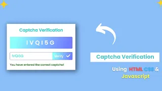Captcha Verification Using HTML CSS and JavaScript Captcha JavaScript Project Becodewala