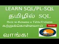 COMPUTER SCIENCE SQL How to Rename Table or Column in SQL Tamil COMMAND