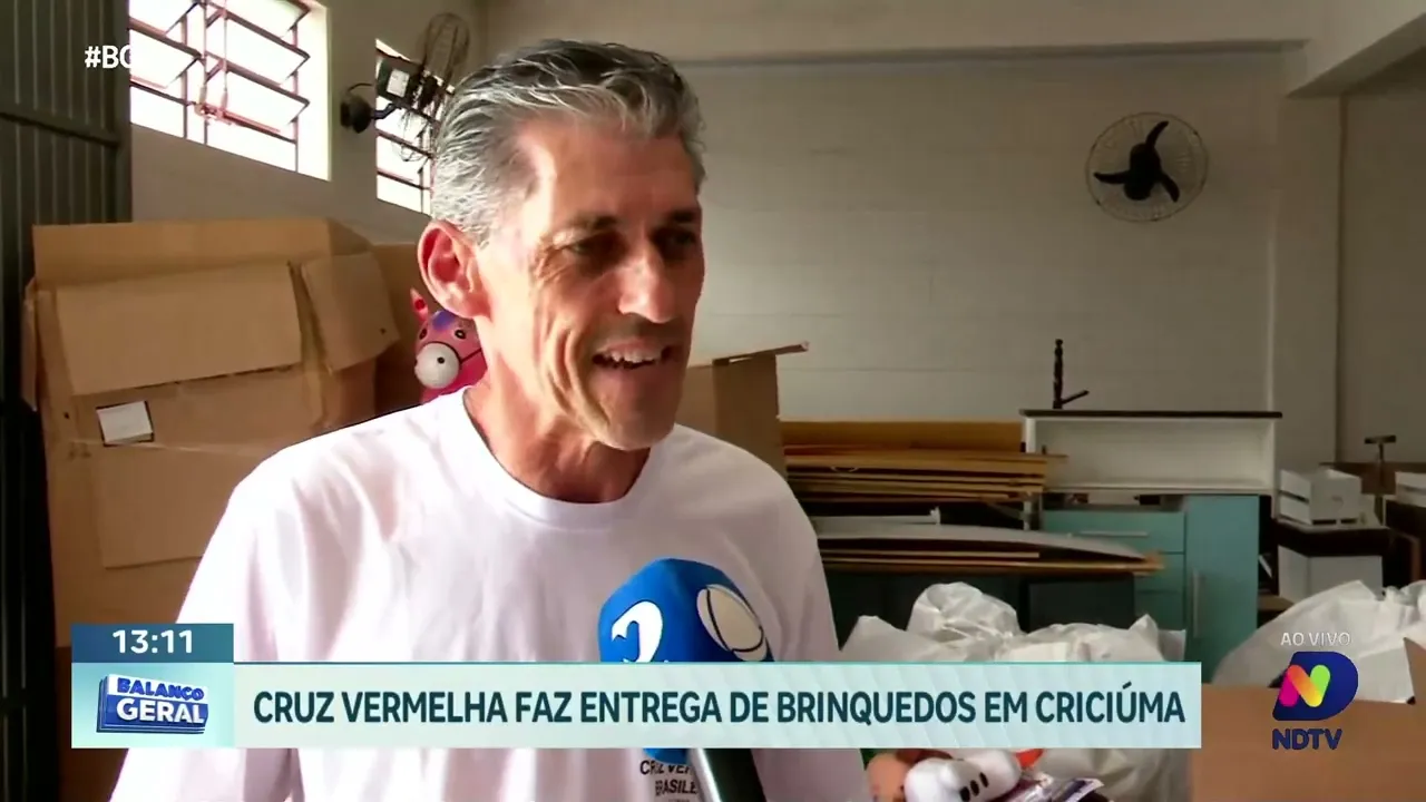 Cruz Vermelha: ação social transforma o dia de crianças em Criciúma