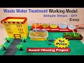 waste water treatment plant working model inspire science project DIY bestoutofwaste sewage