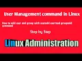 useradd usermod groupadd and user management commands in linux