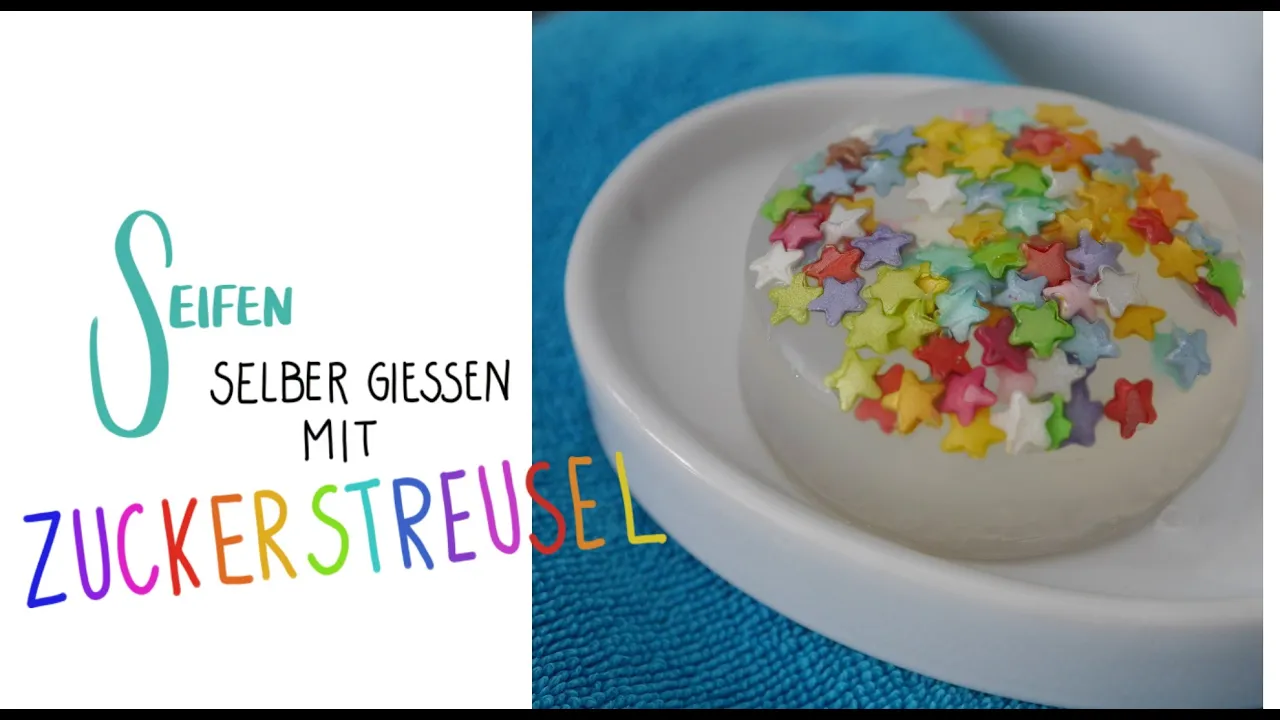 
          
          
          
            
            Seife selber machen - Kreativ mit Kindern - Bunte Streusel Glitzer - einfach schnell basteln - DIY
          
        . 