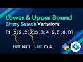 Lower bound upper bound binary search in Python