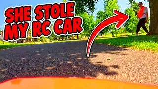 RC CAR vs PARK KAREN #rccar #rc #drone #fpv #fpvdrone #dji #car #funny