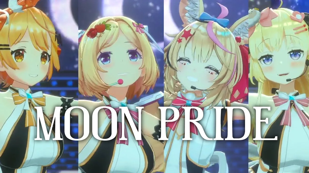 【3D LIVE映像】MOON PRIDE【夜空メル×アキ・ローゼンタール×角巻わため×尾丸ポルカ】美少女戦士セーラームーンCrystal OPテーマ