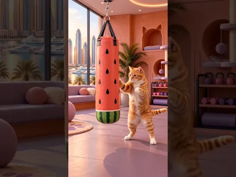 This Cat Picked a Fight with a Watermelon 🍉🥊