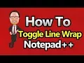 Notepad - Toggle Line Wrap
