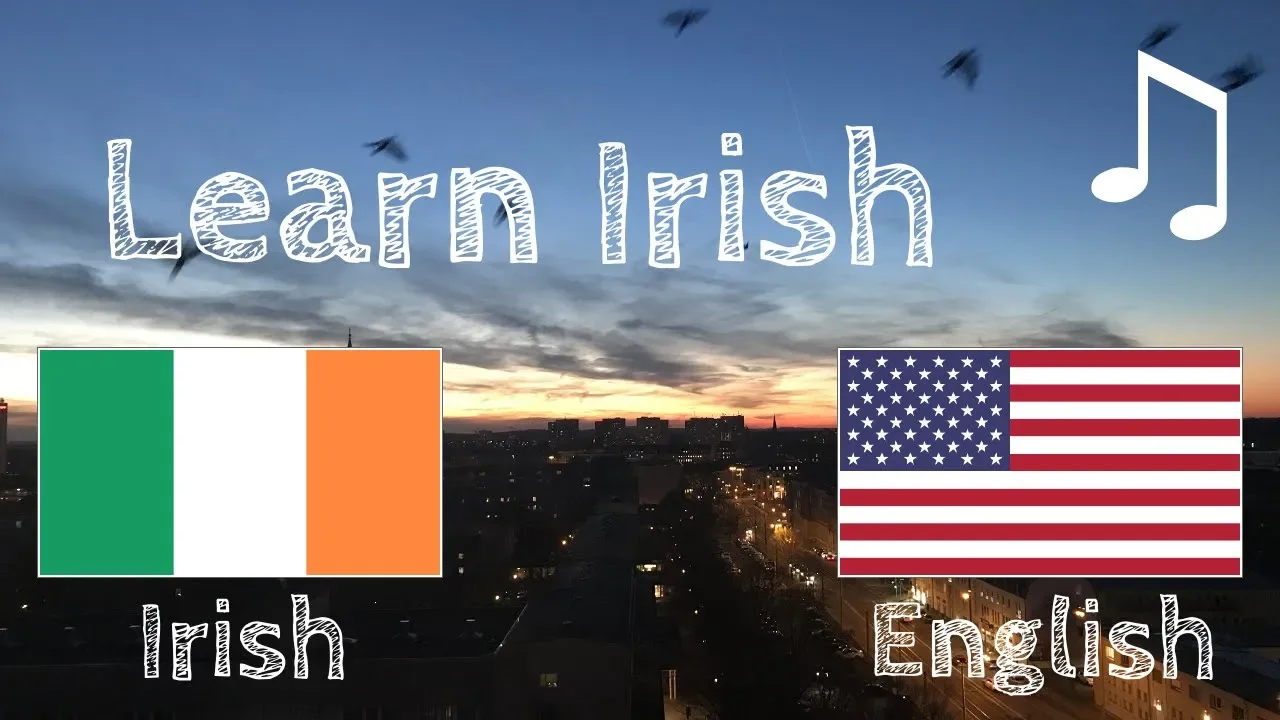 Learn before Sleeping - Irish (native speaker)  - with music //