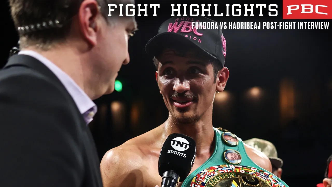 Sebastian Fundora's Immediate Reaction to His KO Win Over Mazoudier