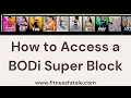 4 Ways To Access a BODi Super Block