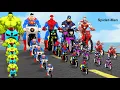 Download Lagu Siêu nhân nhện🔴Spider Man Big \u0026 Small Motorcycle Obstacle Challenge vs Iron Man vs Hulk vs Superman