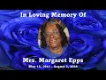 Mrs Margaret Epps - Celebration of Life