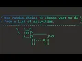 Use random choice to choose what to do from a list of activities with Python