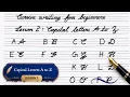 Cursive Writing for Beginners - Lesson 2 Capital Alphabets from A to Z AthysCalligraphy