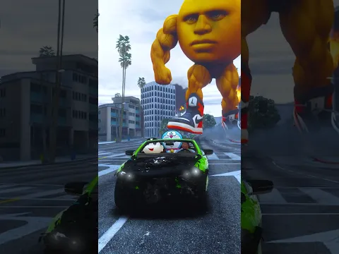 Udin Din Din Dun Attack On Shinchan Doraemon Franklin in GTA 5 #Shorts #Gta5shorts #Shinchan