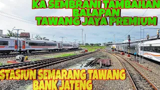 Download Momen Balapan Kereta Api Di Stasiun Semarang Tawang Bank Jateng‼️ MP3