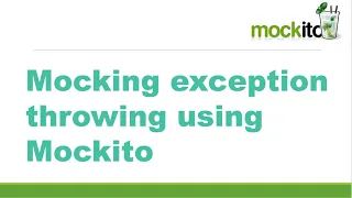 Mocking exception throwing using Mockito Mockito - Exception Handling Mockito interview ques