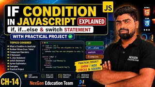 Ch-14 If Condition in JavaScript Explained if if else switch Statement with Practical Project