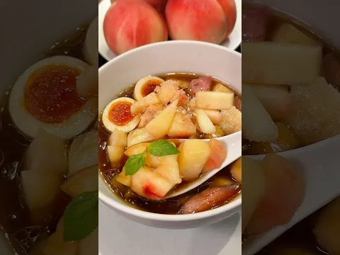 幻の桃を贅沢に使った桃たっぷり冷やしラーメン
