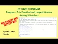 Print Largest and Smallest Among 5 Numbers Python Tutorials Basic Program Ayesha s Tech Studio