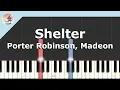 Porter Robinson, Madeon - Shelter | Easy Piano Tutorial