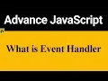 Event Handler in JavaScript Hindi