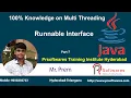 Runnable interface in java Multi threading in java