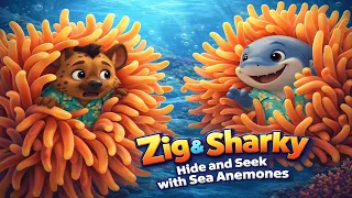 🐠🌊🙈🎵 Zig & Sharky Song 🎵 Hide and Seek with Sea Anemones 🎵 Kids Animal Songs 🌈✨