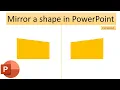 How to mirror a shape in PowerPoint