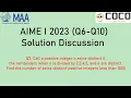 2023 AIME I Solutions Review Q6-Q10