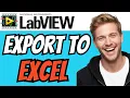 How To EXPORT Labview Data To Excel QUICK EASY 2026