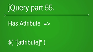 jquery attribute selectors - Has Attribute filter