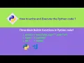 Three Main Builtin Functions in Python print id type