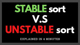 Stable V S Unstable Sorting Algorithms