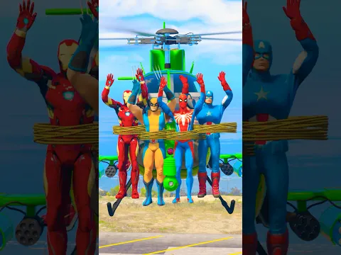 SPIDERMAN X CAPTAIN X WOLVERINE VS SUPERMAN SAVED BY HULK ! Avengers vs DC #shorts #spiderman #hulk
